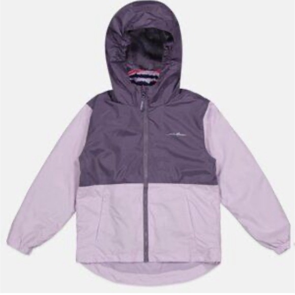 Eddie Bauer Youth Girls Purple Double Zip Windbreaker Jacket SIze Large‎ (14-16) - Picture 1 of 8
